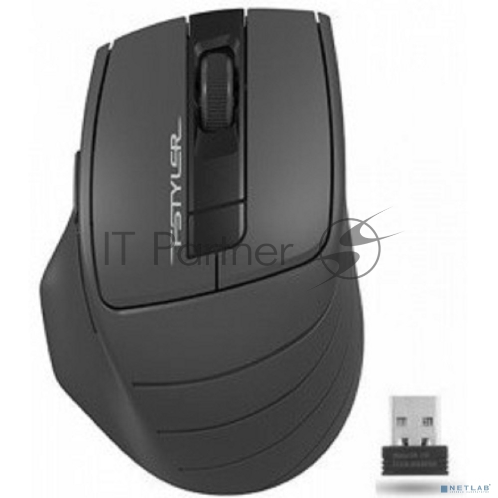 Мышь беспроводная A4Tech Fstyler FG30 серый, 2000 dpi, радиоканал, USB, кнопки - 5