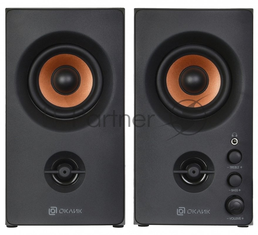 Акустическая система Oklick OK-164 2.0 черный 30Вт