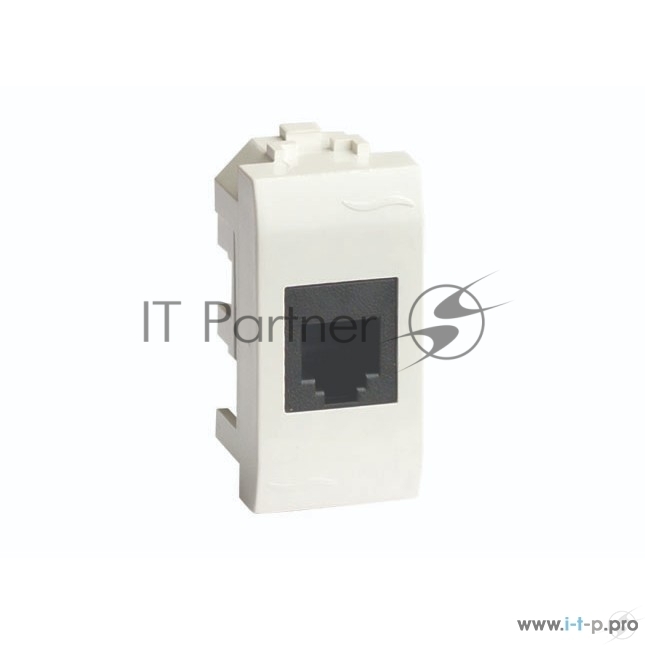 Компьютерная розетка RJ-45 кат.5Е (разъем PcNet), белая, 1мод. ДКС 76654B