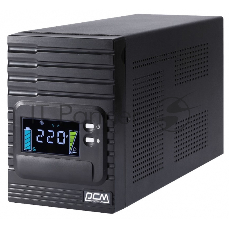 ИБП Powercom - Smart King Pro Plus 1000 ВА/800 Вт, Line-Interactive, in (220V / 230V / 240V 1xIEC-320 C14), 8xIEC-320 C13, LCD, Tower, цвет чёрный, SPT-1000-II LCD