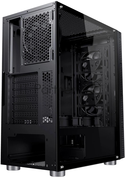 Компьютерный корпус Accord 3407 черный без БП ATX 2xUSB 2.0 2xUSB 3.0 audio bott PSU