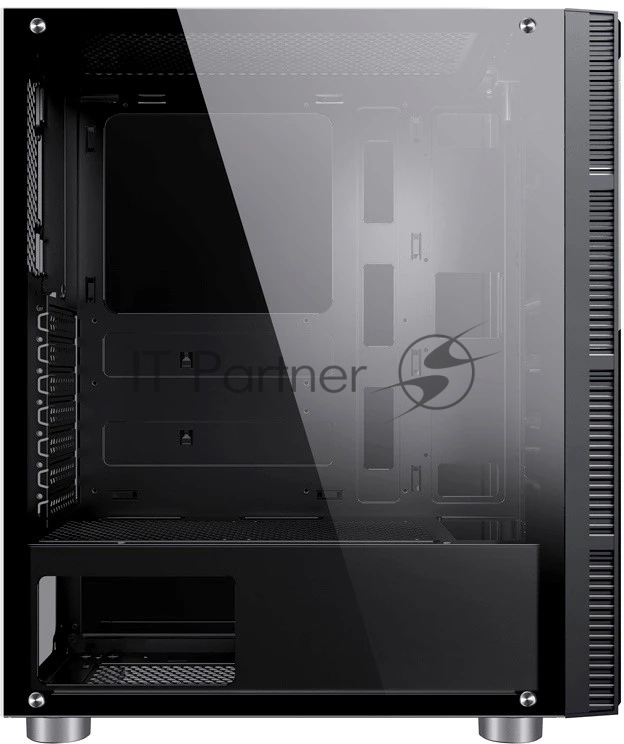 Компьютерный корпус Accord 3407 черный без БП ATX 2xUSB 2.0 2xUSB 3.0 audio bott PSU