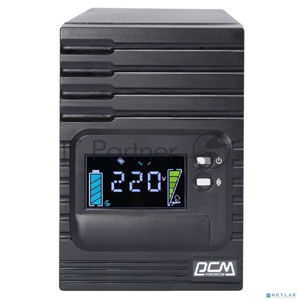 Источник бесперебойного питания Powercom Smart King Pro+ SPT-1000-II LCD 800Вт 1000ВА черный