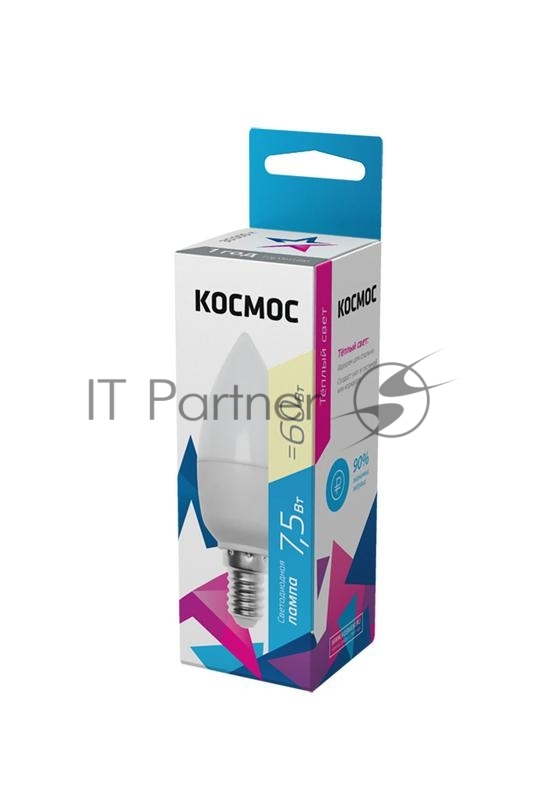Лампа светодиодная Космос LED BASIC CN 7.5Вт 220В E14 3000К