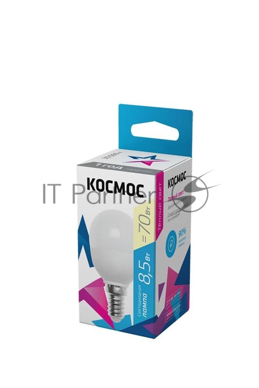 Лампа светодиодная Космос LED BASIC GL45 8.5Вт 220В E14 3000К