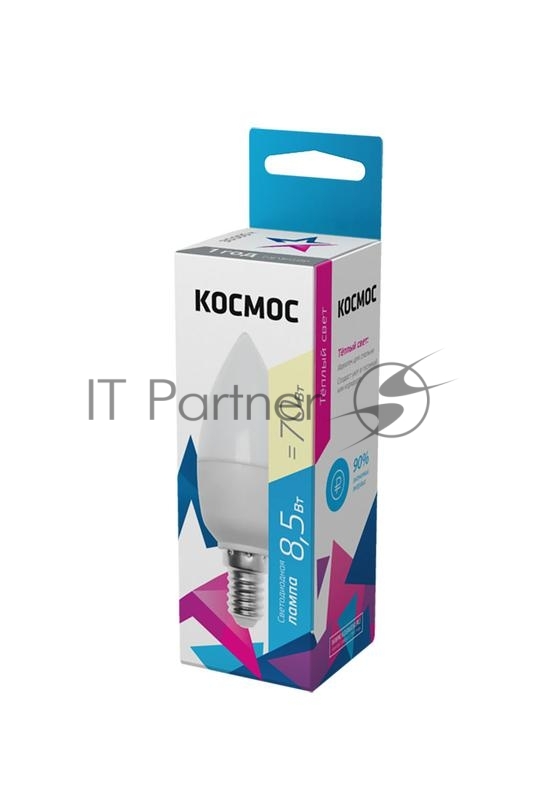 Лампа светодиодная Космос LED BASIC CN 8.5Вт 220В E14 3000К