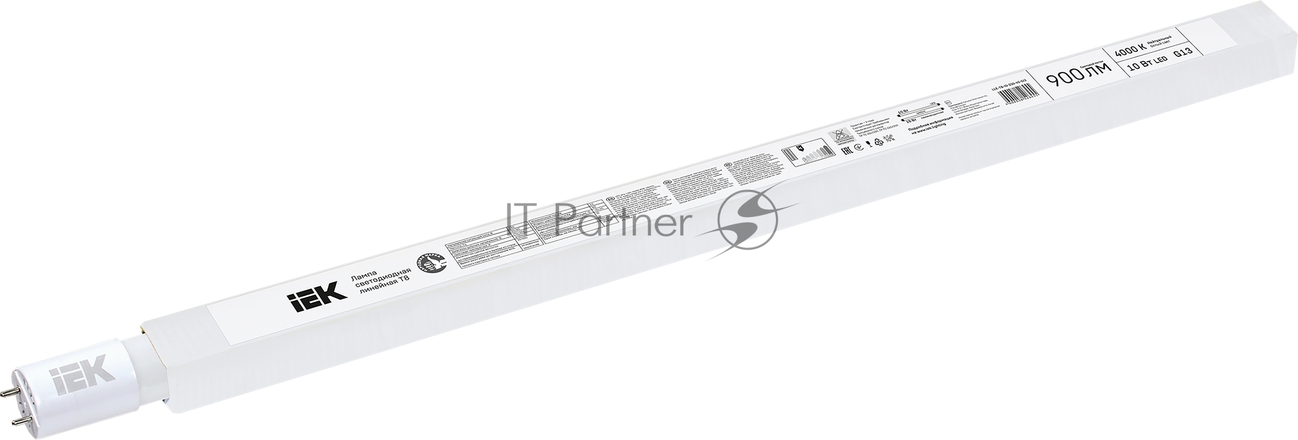Лампа светодиодная ECO T8 10Вт линейная 230В 4000К G13 IEK LLE-T8-10-230-40-G13