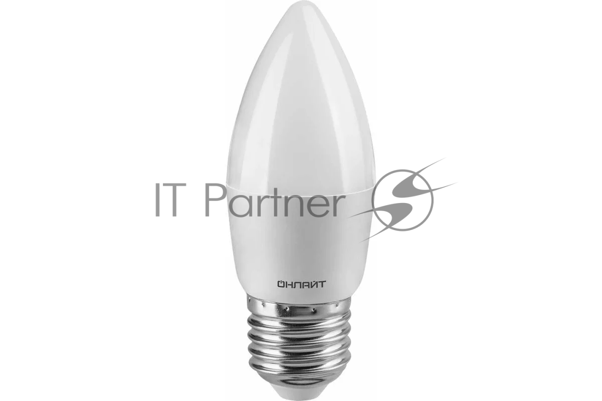 Лампа светодиодная ОНЛАЙТ 71634 OLL-C37-8-230-2.7K-E27-FR 8Вт свеча 2700К теплый белый E27 560лм 176-264В