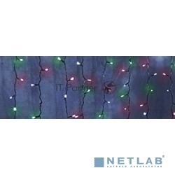 Гирлянда Neon-night "Светодиодный дождь" с контроллером 1.5х1м 96 LED мульти. прозрачный провод 8Вт 230В IP20