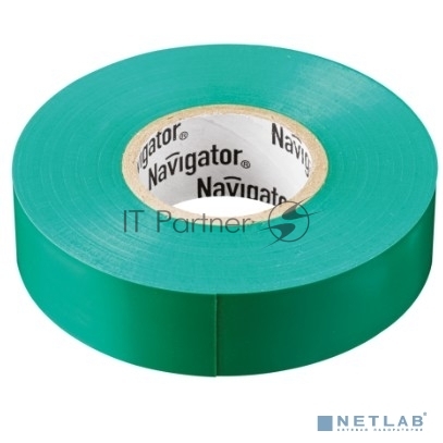 Изолента ПВХ Navigator 15 мм (рул.20м) зел. NIT-B15-20/G