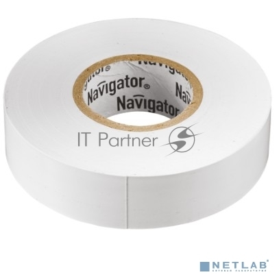 Изолента ПВХ Navigator 15 мм (рул.20м) бел. NIT-B15-20/WH