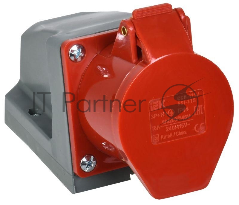 Розетка IEK PSR12-016-5 115 стационарная 3Р + РЕ+ N 16А 380В IP44 IEK