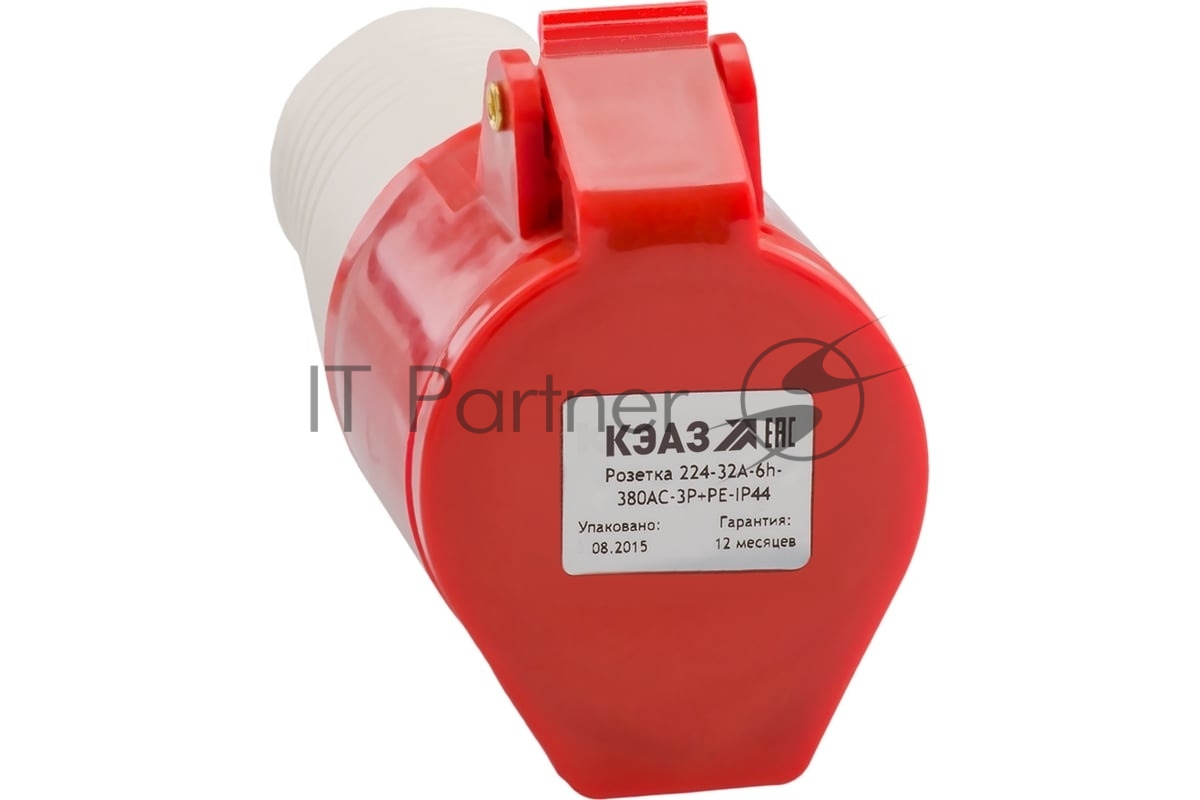 Розетка кабельная 224 32А 380AC 3P+PE 6ч IP44 КЭАЗ 222752
