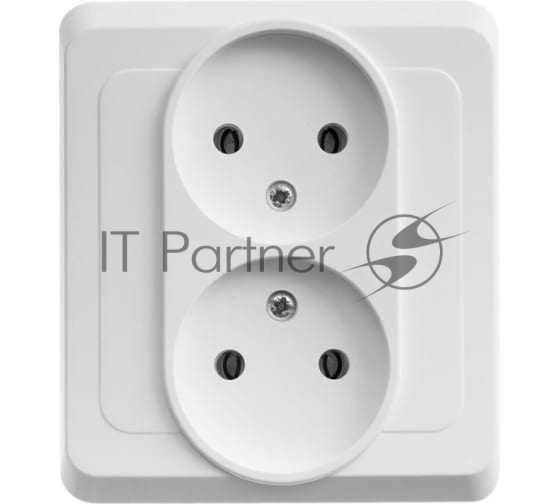 Розетка 2-м СП Этюд 16А IP20 без заземл. бел. SchE PC16-005B