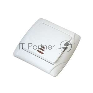 Выключатель 1-кл. СП Маргарита 10А IP20 с индик. белый Universal М0121