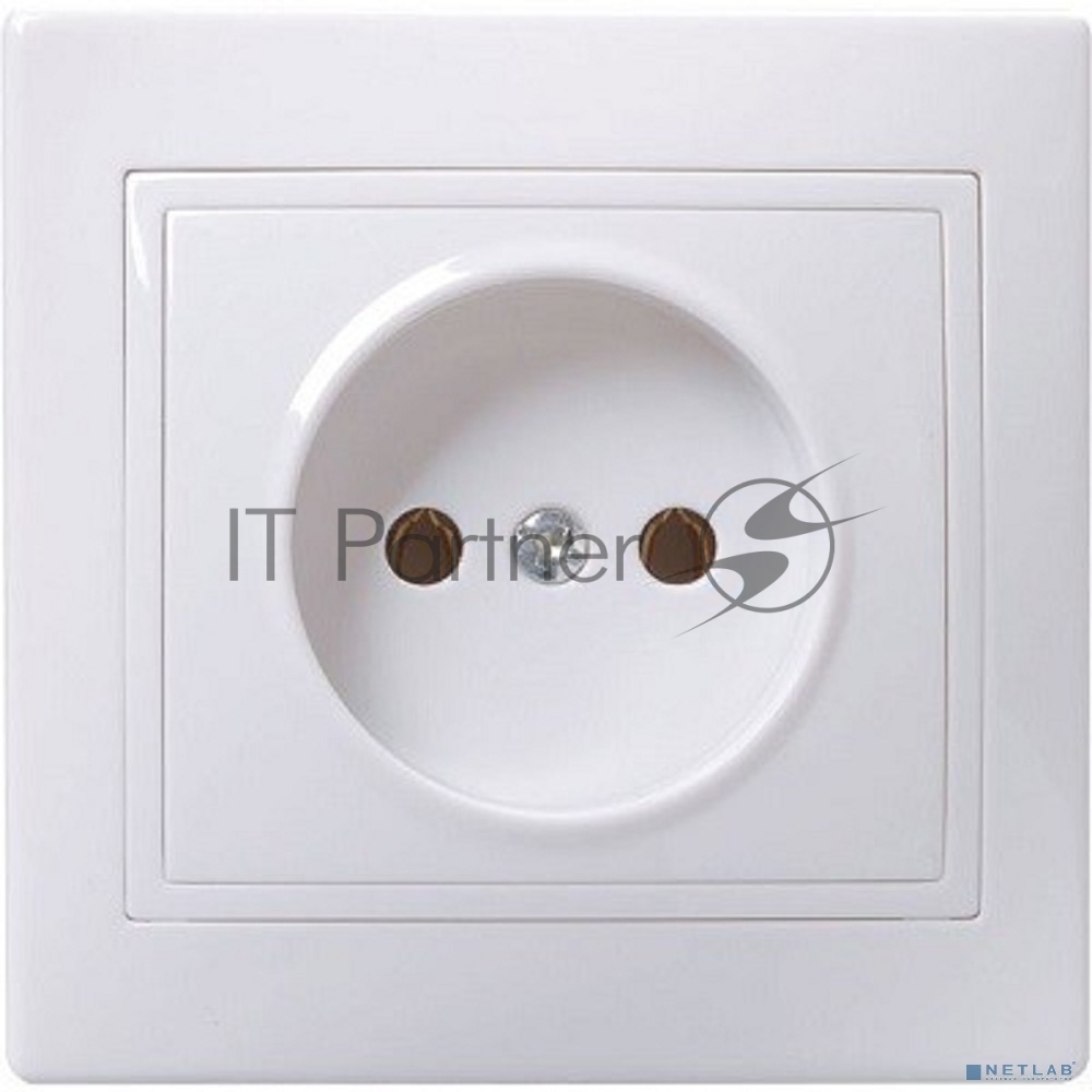 Розетка 1-м СП Кварта 10А IP20 без заземл. бел. IEK ERK13-K01-10-DM