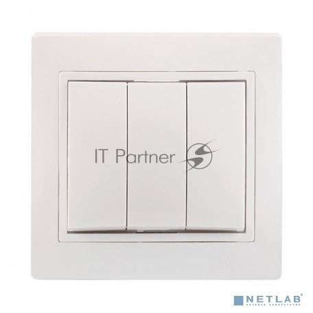 Выключатель 3-кл. СП КВАРТА 10А IP20 белый IEK EVK30-K01-10-DM