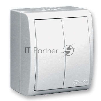 Выключатель 2-кл. ОП Simon15 10А IP54 белый Simon 1594398-030