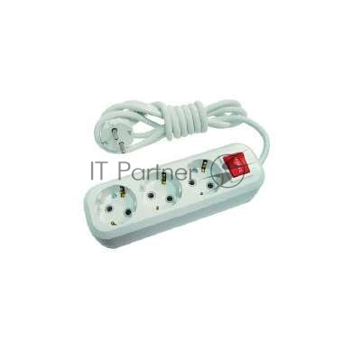Удлинитель 3х2 м с заземл. с выкл. 16А IP20 Makel MGP212