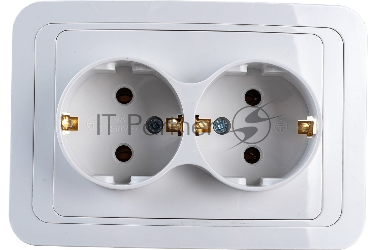 Розетка 2-м CLASSICO с заземл. 2128 бел. ASD / IN HOME 4680005959921