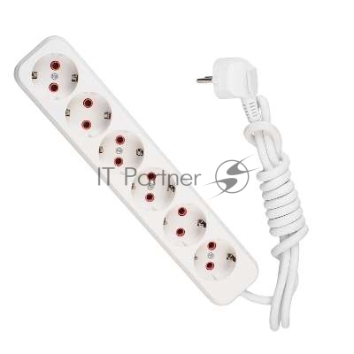 Удлинитель 6х2 м с заземл. 16А IP20 Lezard 720-0602-601