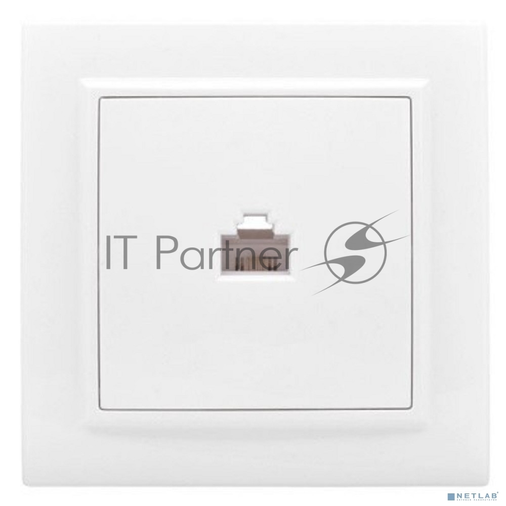 Розетка компьютерная 1-м СП Минск RJ45 бел. Basic EKF ERK01-035-10