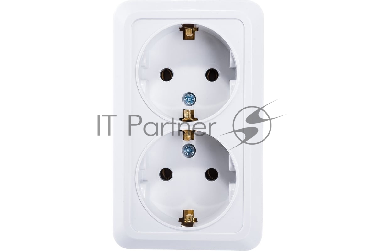 Розетка 2-м BOLLETO с заземл. накл. 7128 бел. ASD / IN HOME 4680005959839