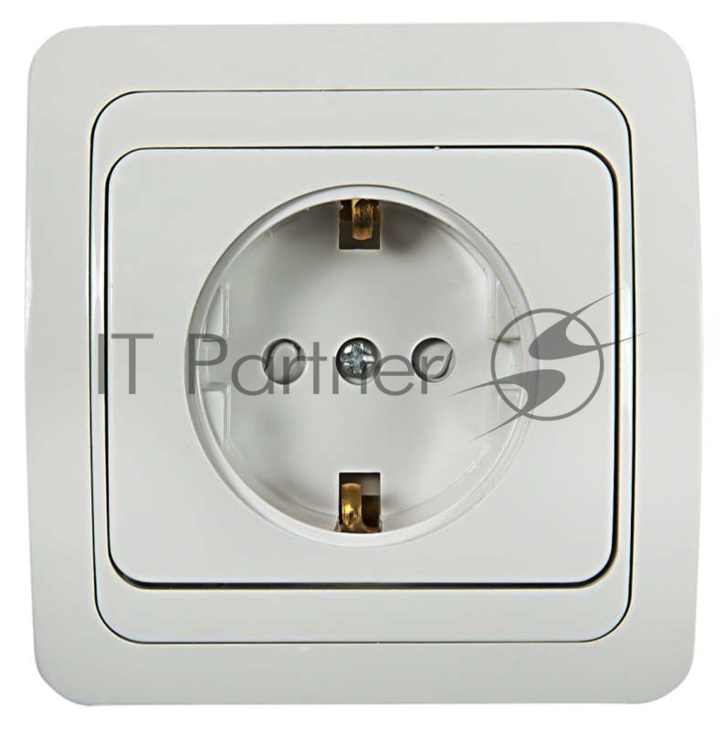Розетка 1-м CLASSICO защ. шторки с заземл. 2028x белый ASD/IN HOME 4690612000978
