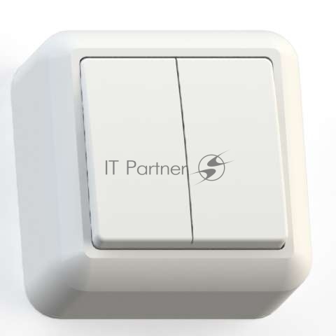 Выключатель Кунцево-Электро 2-кл. ОП Оптима 10А IP20 А510-380 с монтажной пластиной сл. кость