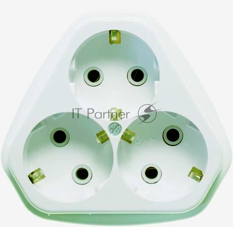 Розетка 3-м СП РС10/16-835 16А IP20 с заземл. бел. Кунцево 5929