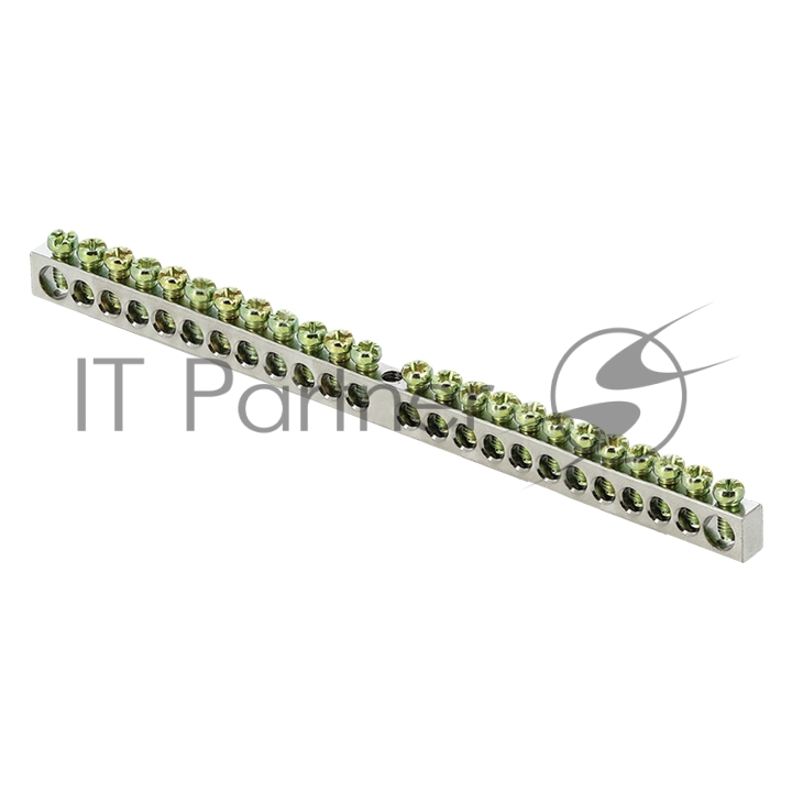Шина PEN "ноль-земля" 6х9 24 отв. никель крепеж по центру PROxima EKF sn1-63-24
