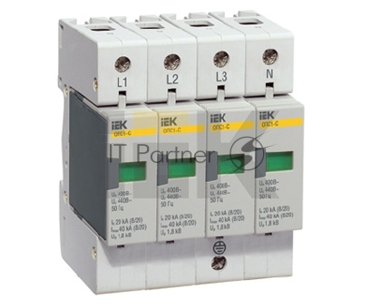 Ограничитель перенапряжения ОПС1-C 4P IEK MOP20-4-C