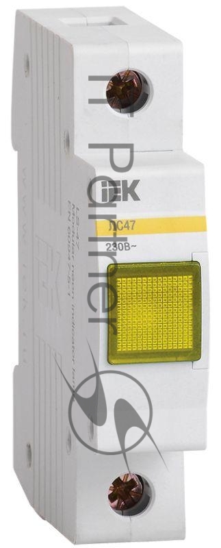 Лампа сигнальная ЛС-47 жел. IEK MLS10-230-K05