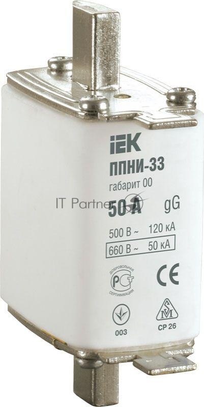 Вставка плавкая ППНИ-33 40А габарит 00 IEK DPP10-040