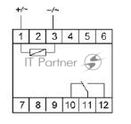 Реле промежуточное PK-1P/Un (монтаж на DIN-рейке 35мм 12В AC/DC 16А перекл.) F&F EA06.001.001
