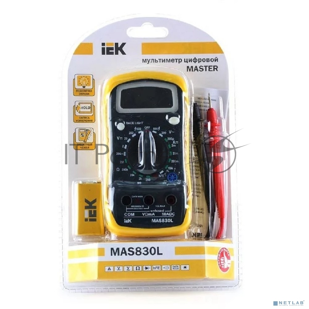 Мультиметр цифровой Master MAS830L IEK TMD-3L-830