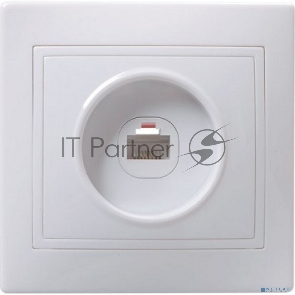 Розетка телефонная 1-м СП Кварта РТ10-КБ IP20 белый IEK ETK10-K01-DM