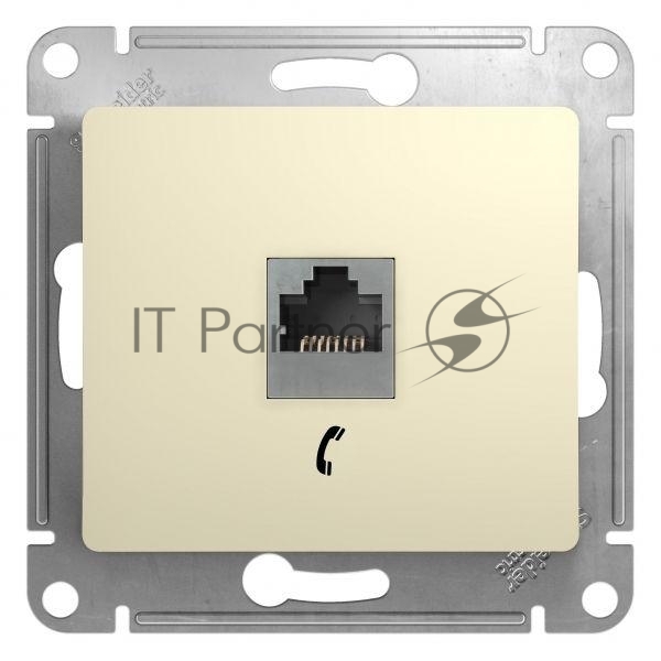 Механизм розетки телеф. 1-м СП Glossa RJ11 беж. SchE GSL000281T