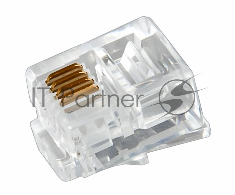 Rexant (05-1012) Разъем телефонный UTP, RJ-14 (6P4C), CAT 3 (упаковка 100 шт)
