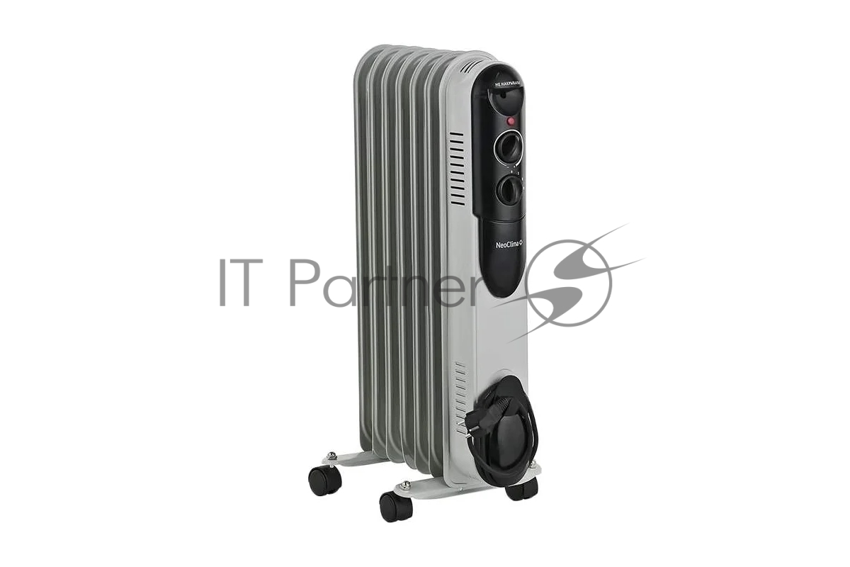 Обогреватель масляный Neoclima NC 9307 белый/черный, 1500 Вт, 15 м2, термостат 28742