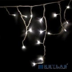 Гирлянда Neon-night Айсикл "ПЛЕЙ ЛАЙТ" 1.8х0.5м 48LED бел. прозр. провод 3Вт 230В IP20