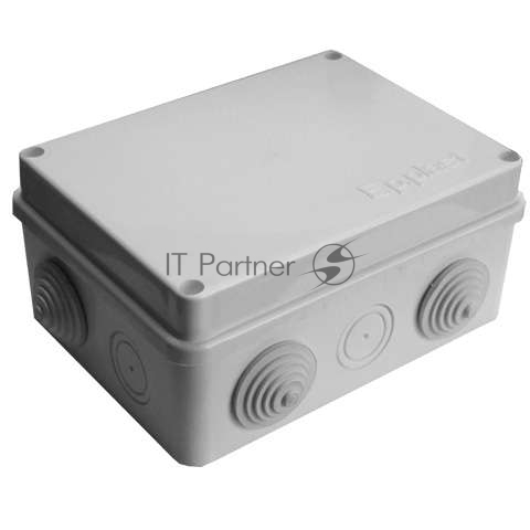 Коробка распределительная ОП 150х110х70 10 выходов 6 гермовводов IP54 крышка на винтах сер. Epplast 210302