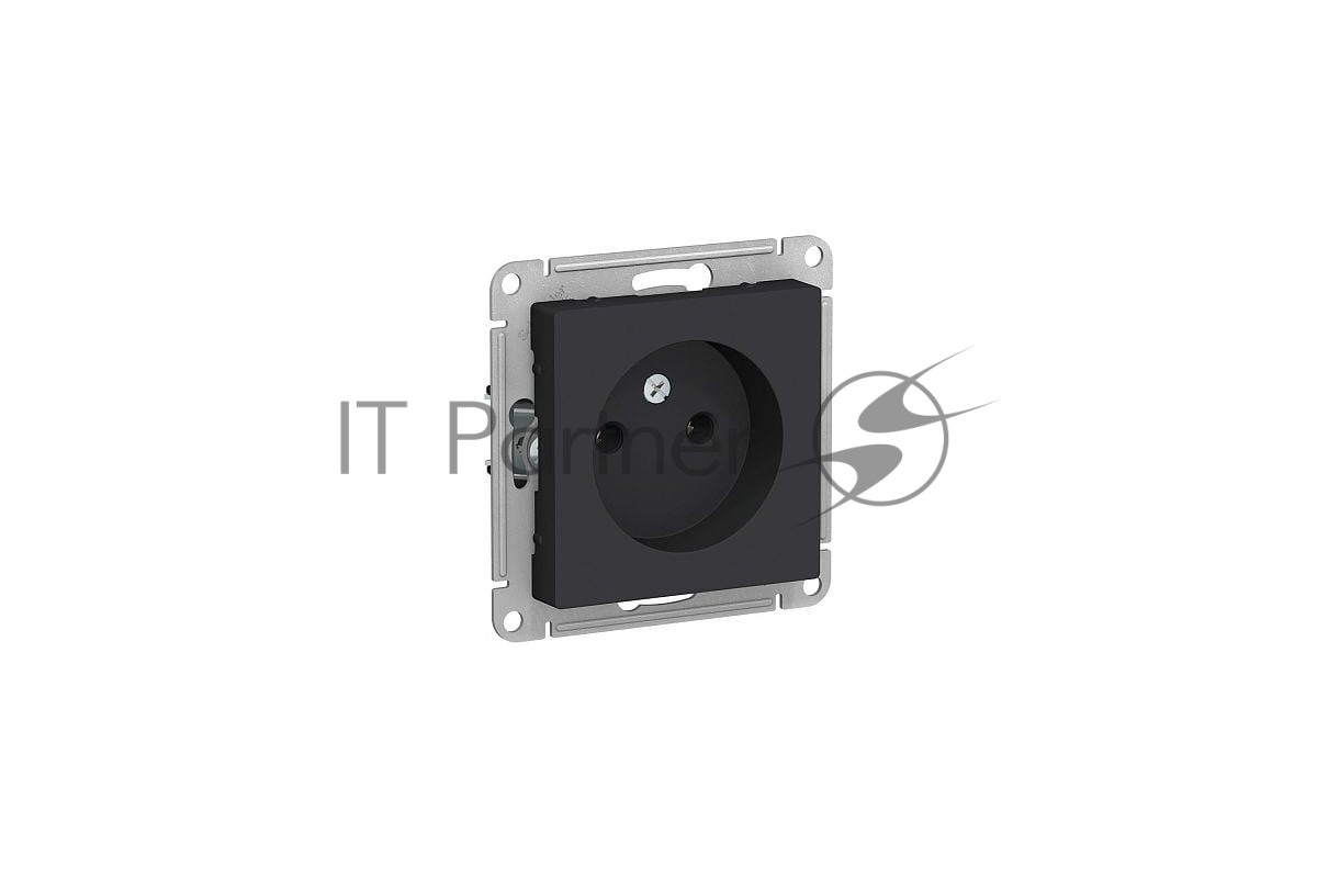 Механизм розетки 1-м СП AtlasDesign без заземл. 16А карбон SchE ATN001041