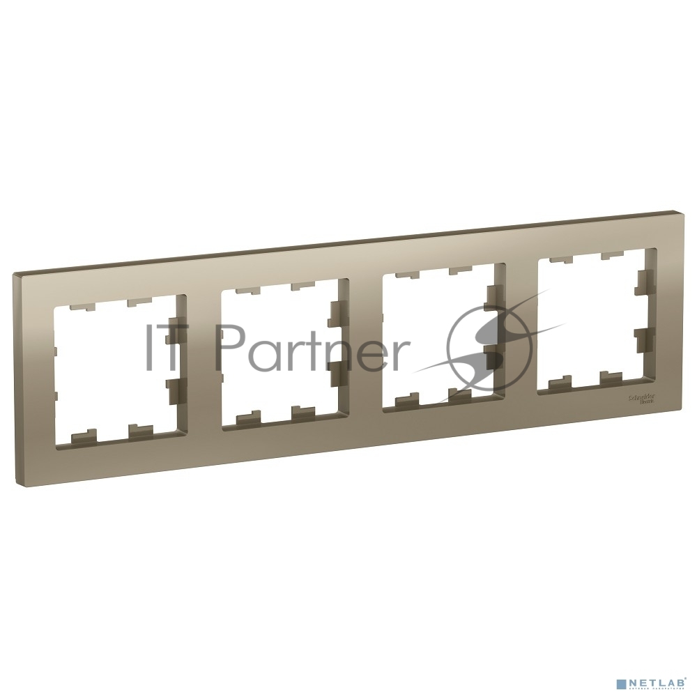 Рамка 4-м AtlasDesign универс. шампань SchE ATN000504