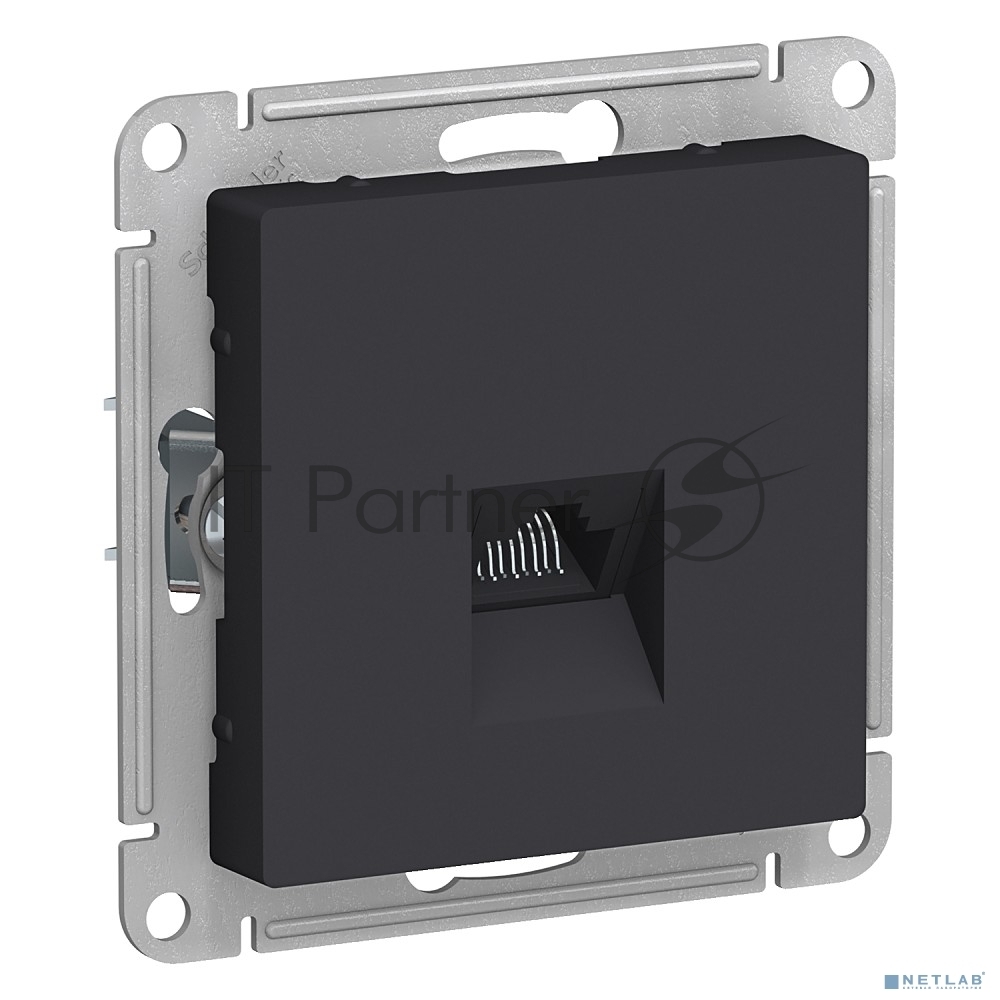 Розетка компьютерная RJ45 Systeme electric ATN001083 AtlasDesign, механизм, карбон