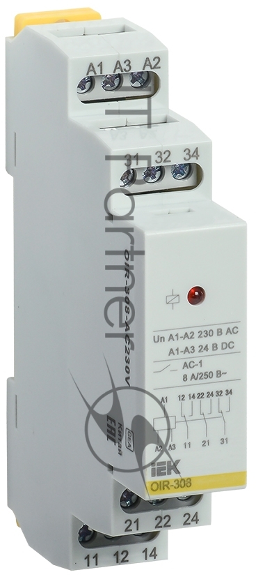 Реле промежуточное OIR 3 конт. (8А) 230В AC IEK OIR-308-AC230V