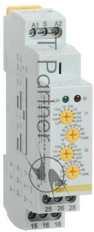 Реле времени ORT 2 конт. 2 уст. 12-240В AC/DC IEK ORT-2T-ACDC12-240V