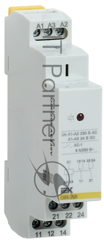 Реле промежуточное OIR 2 конт. (8А) 230В AC IEK OIR-208-AC230V