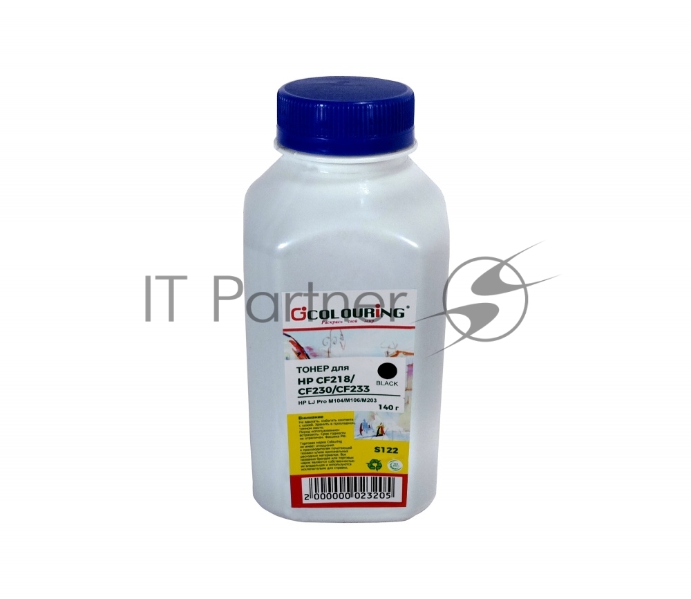 Тонер Colouring CF217/CF218/CF230/CF233 для принтеров HP LJ Pro M102/M130/M104/M106/M203 140 гр (S122) Фас РФ (СПБ)