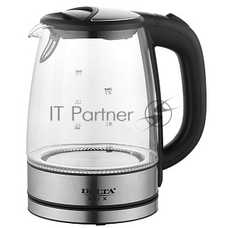 Чайник электрический Delta LUX DL-1204В черный